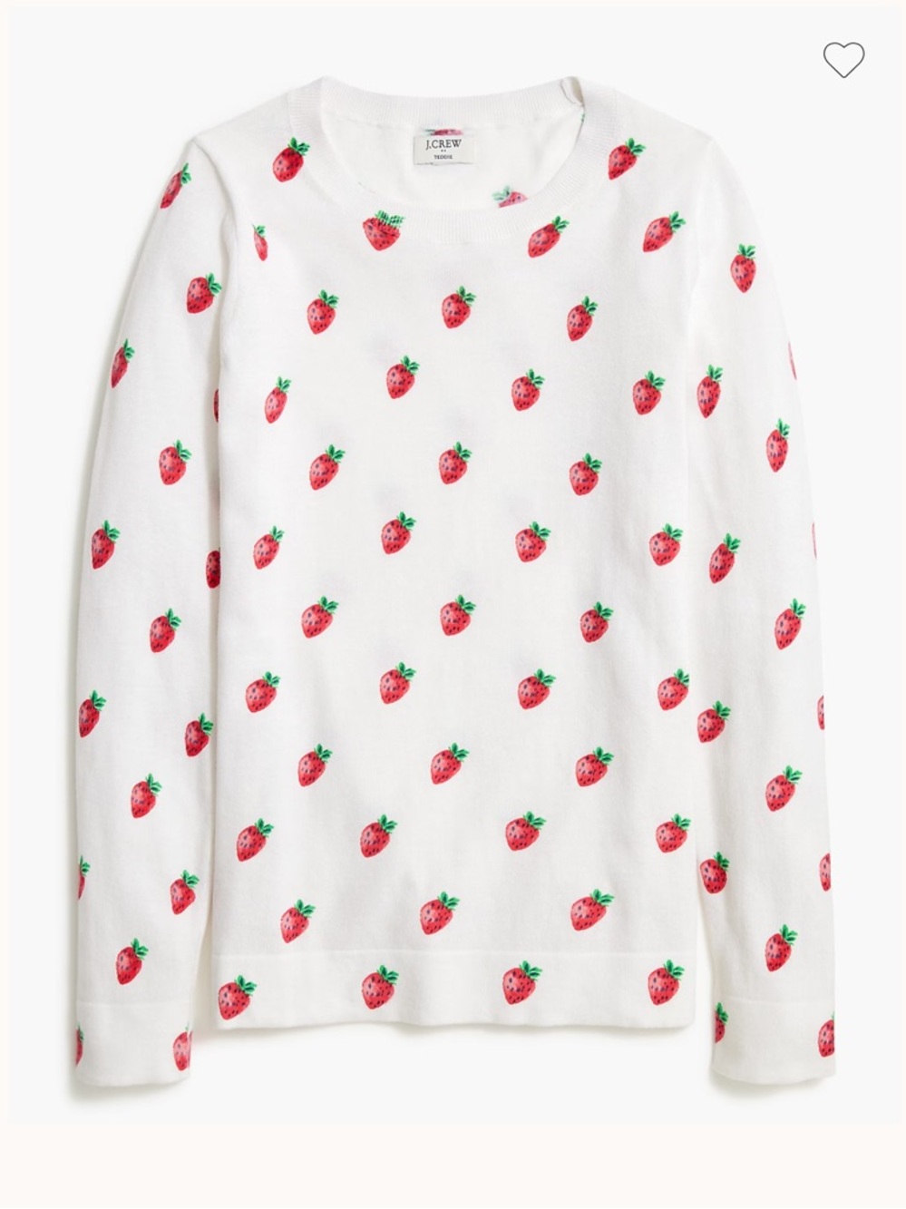 J.Crew Teddie Strawberries Sweater